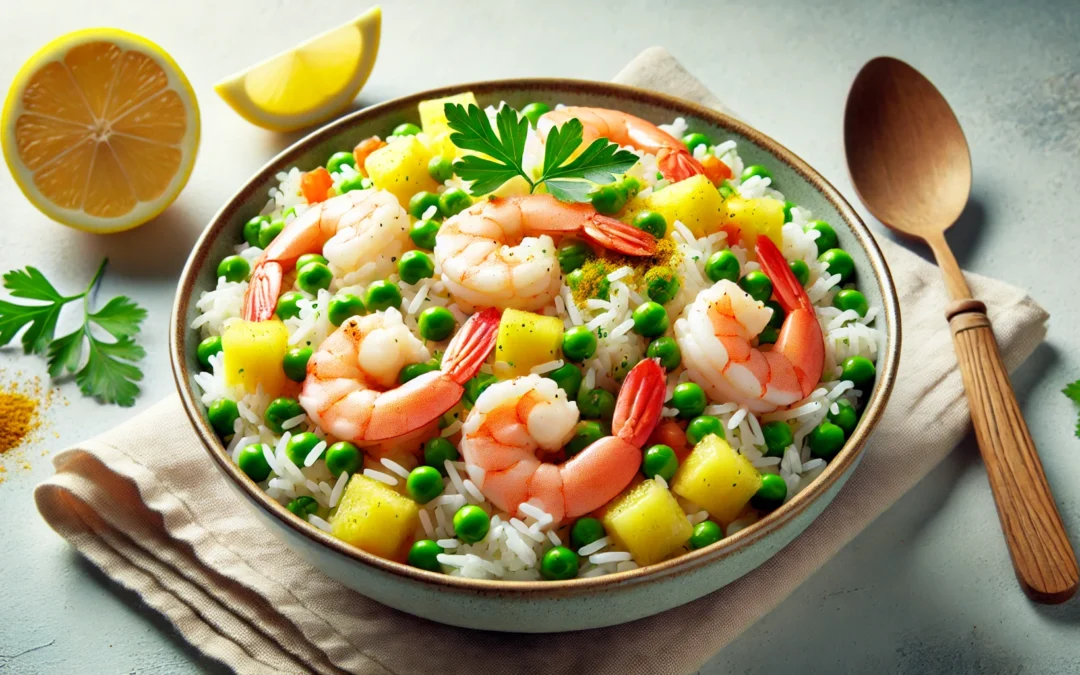 Reissalat mit Krabben