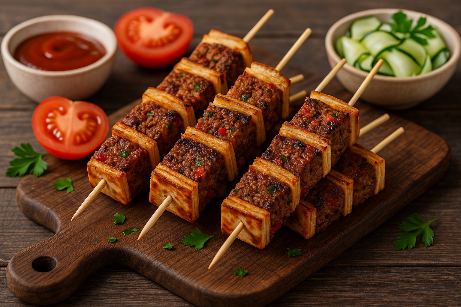 Kebap-Wrap-Spieße aus dem Airfryer